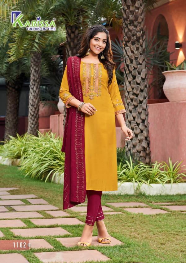 Karissa Akshara Vol 1 Fancy Kurti With Bottom Dupatta Collection